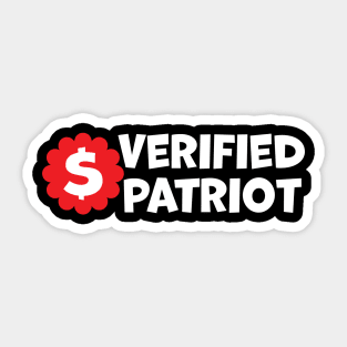 Patriotic American Social Media Verified Patriot Badge Sticker